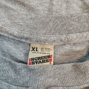Vintage 80s Screen Stars Oaklawn Park Horse Racing T-Shirt XL Gray Single Stitch